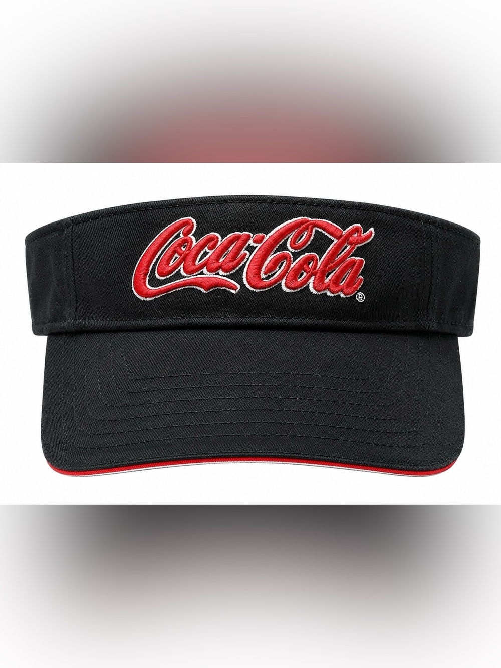 Coca Cola Black Visor with Red Logo Trim